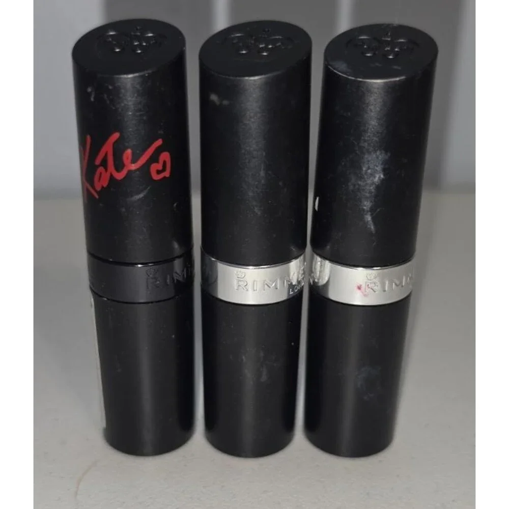 Lot of 3 Rimmel London Lasting Finish Lipstick 05 Moss Collection Vegan NEW